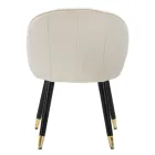 Chaise de salle à manger en bois avec assise recouverte de tissu - Latina Viadurini