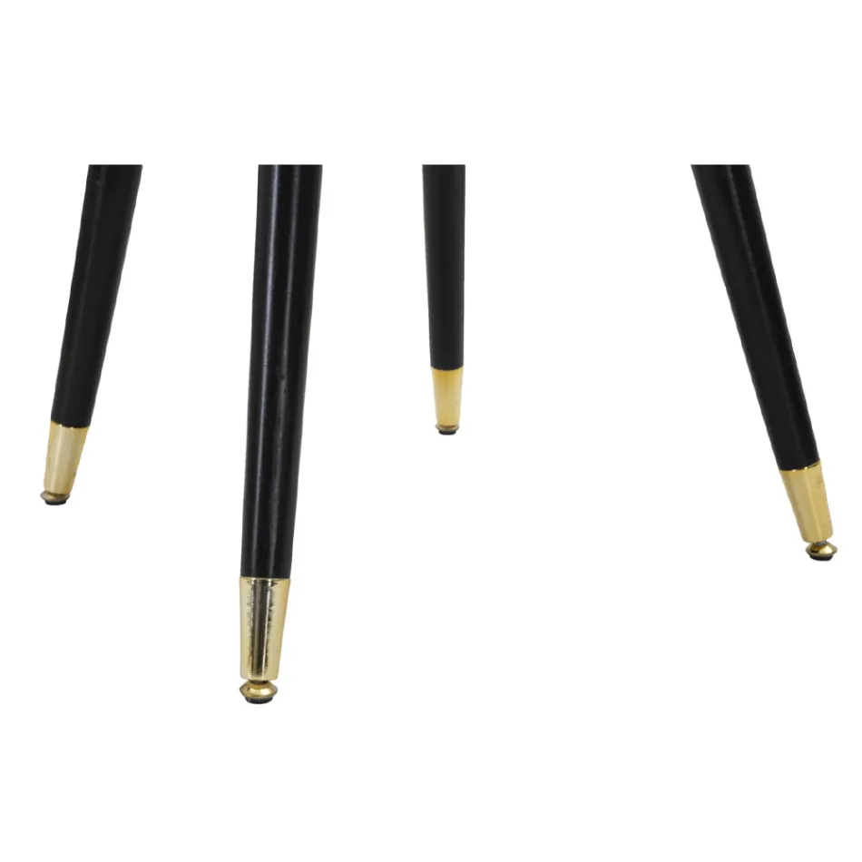 Chaise de salle à manger en bois avec assise recouverte de tissu - Latina Viadurini