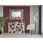 Chaise de salle à manger en bois avec assise recouverte de tissu - Latina Viadurini