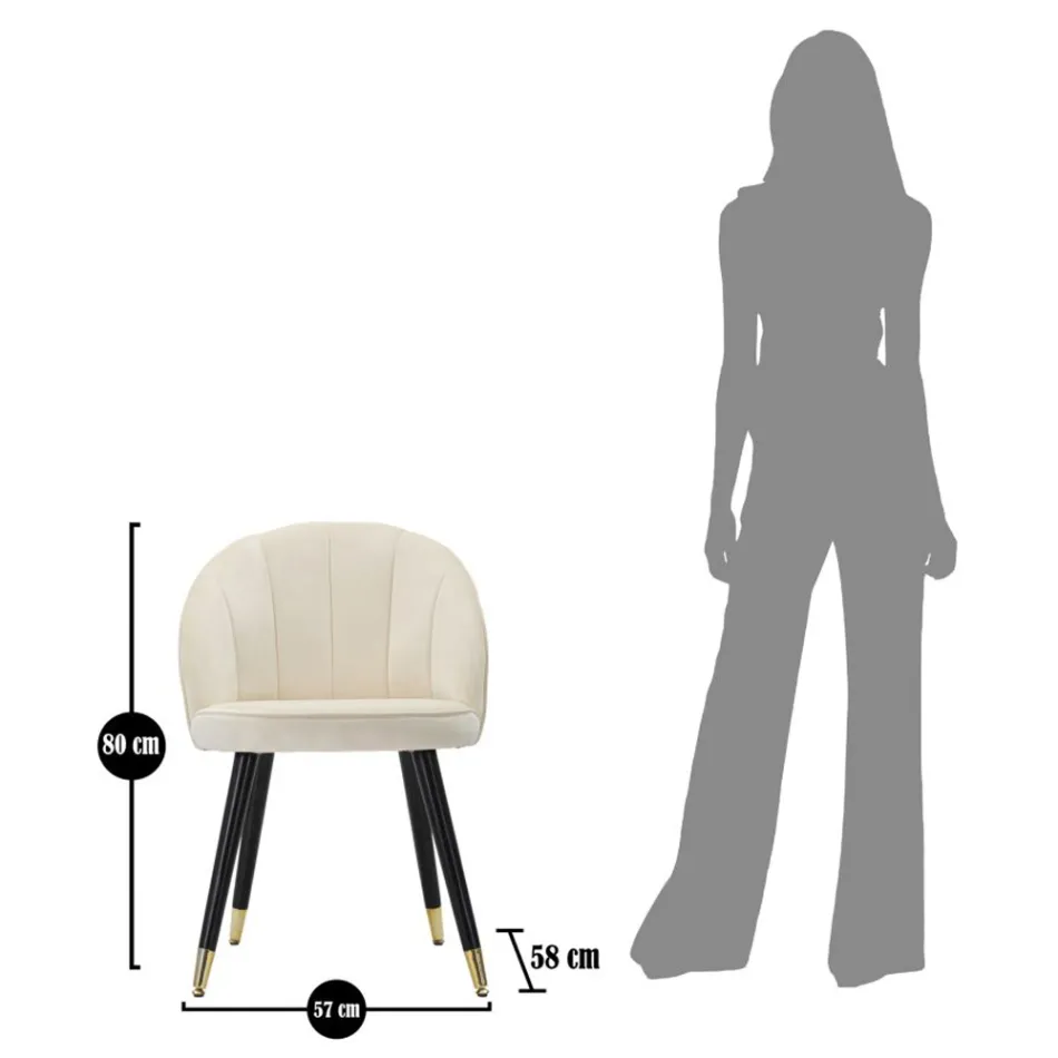 Chaise de salle à manger en bois avec assise recouverte de tissu - Latina Viadurini