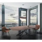 Chaise de salle à manger en cuir effet vieilli 2 pièces - Garbina Viadurini