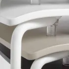 Chaise de salle à manger en polypropylène avec base en métal, 4 pièces - Alina Viadurini