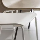 Chaise de salle à manger en polypropylène avec base en métal, 4 pièces - Alina Viadurini