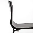 Chaise de salle à manger en polypropylène avec base en métal, 4 pièces - Alina Viadurini