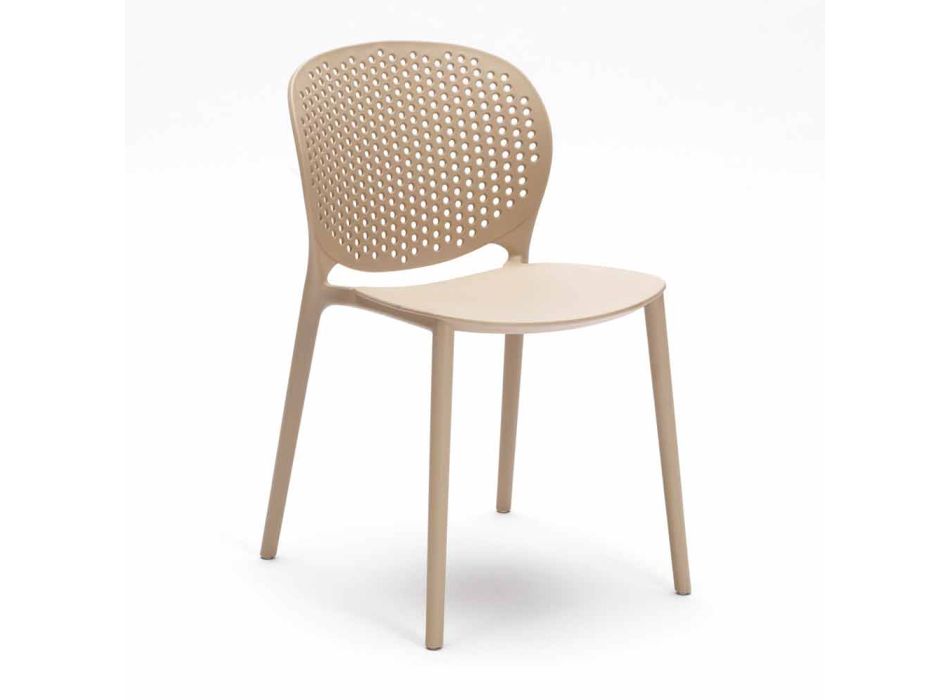 Chaise de salle à manger en polypropylène design moderne Blake, 4 pièces Viadurini