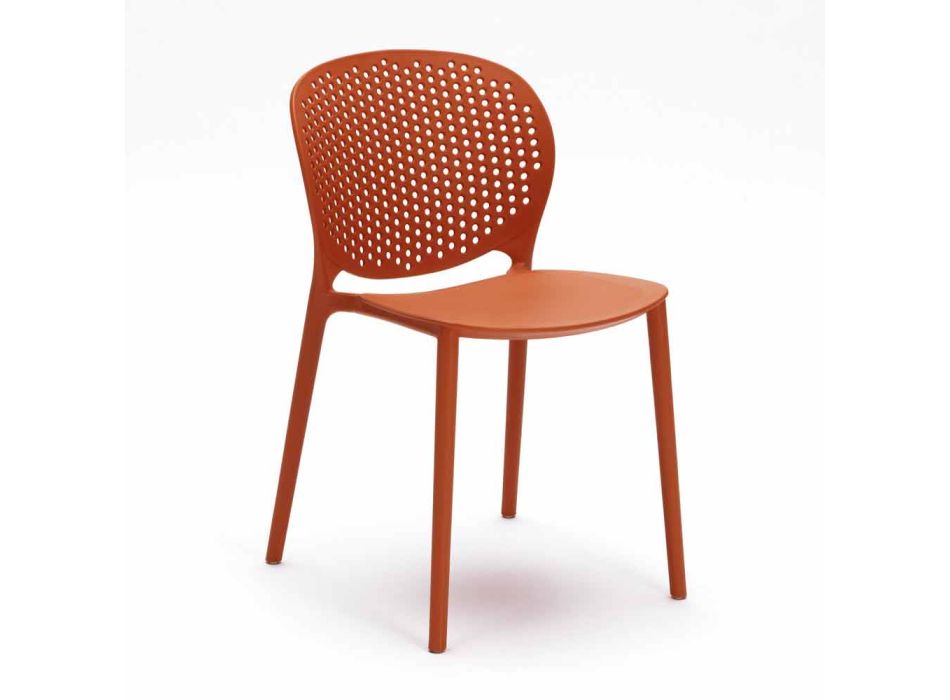 Chaise de salle à manger en polypropylène design moderne Blake, 4 pièces Viadurini