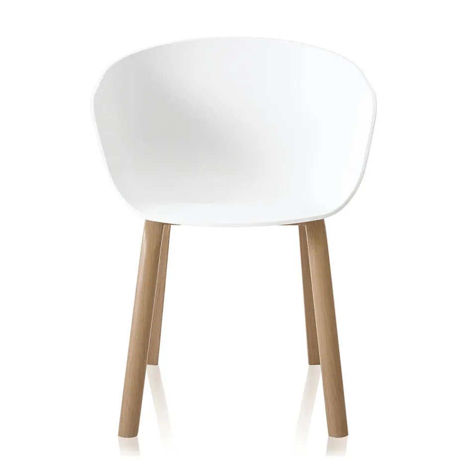 Chaise de salle à manger en polypropylène et métal 4 pièces - Severina Viadurini