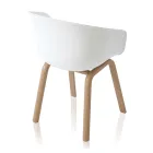 Chaise de salle à manger en polypropylène et métal 4 pièces - Severina Viadurini