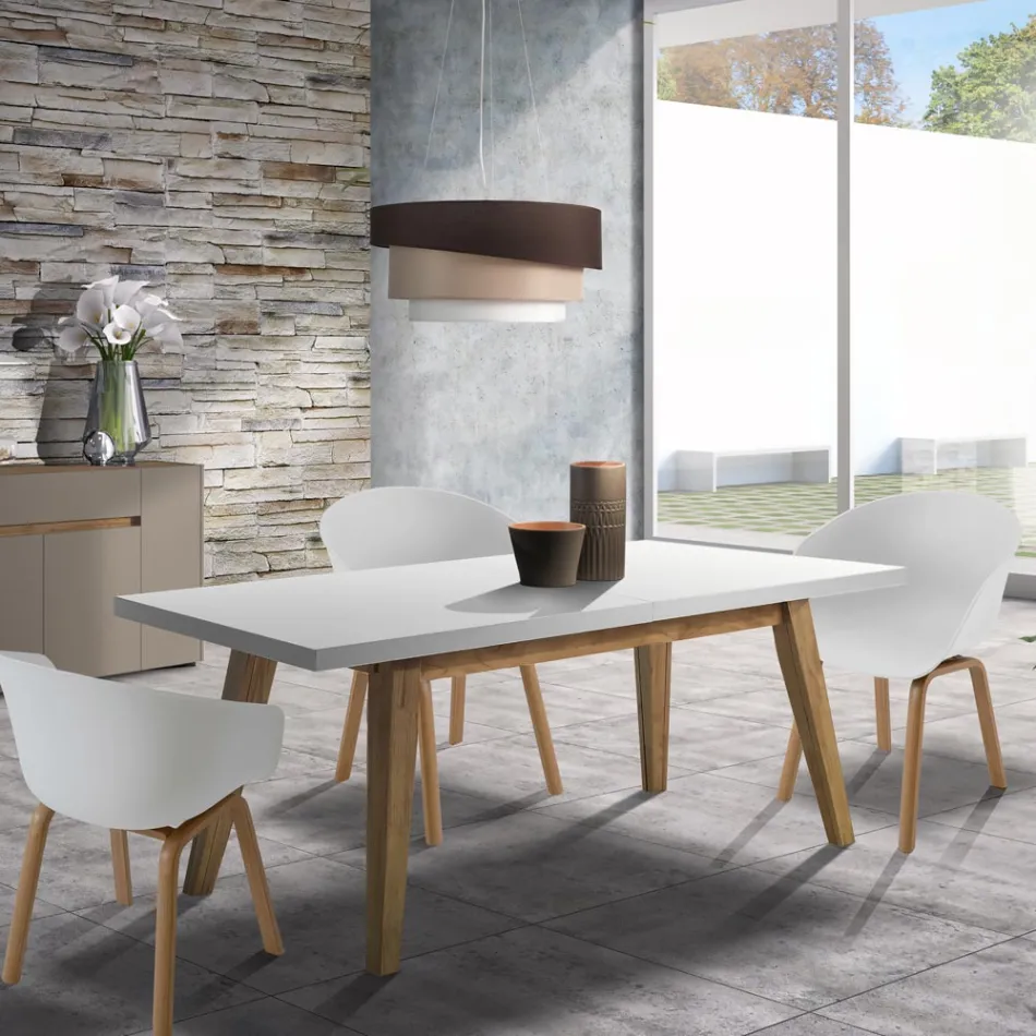 Chaise de salle à manger en polypropylène et métal 4 pièces - Severina Viadurini