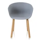 Chaise de salle à manger en polypropylène et métal 4 pièces - Severina Viadurini