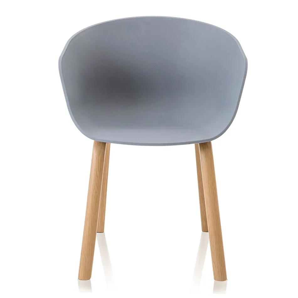 Chaise de salle à manger en polypropylène et métal 4 pièces - Severina Viadurini