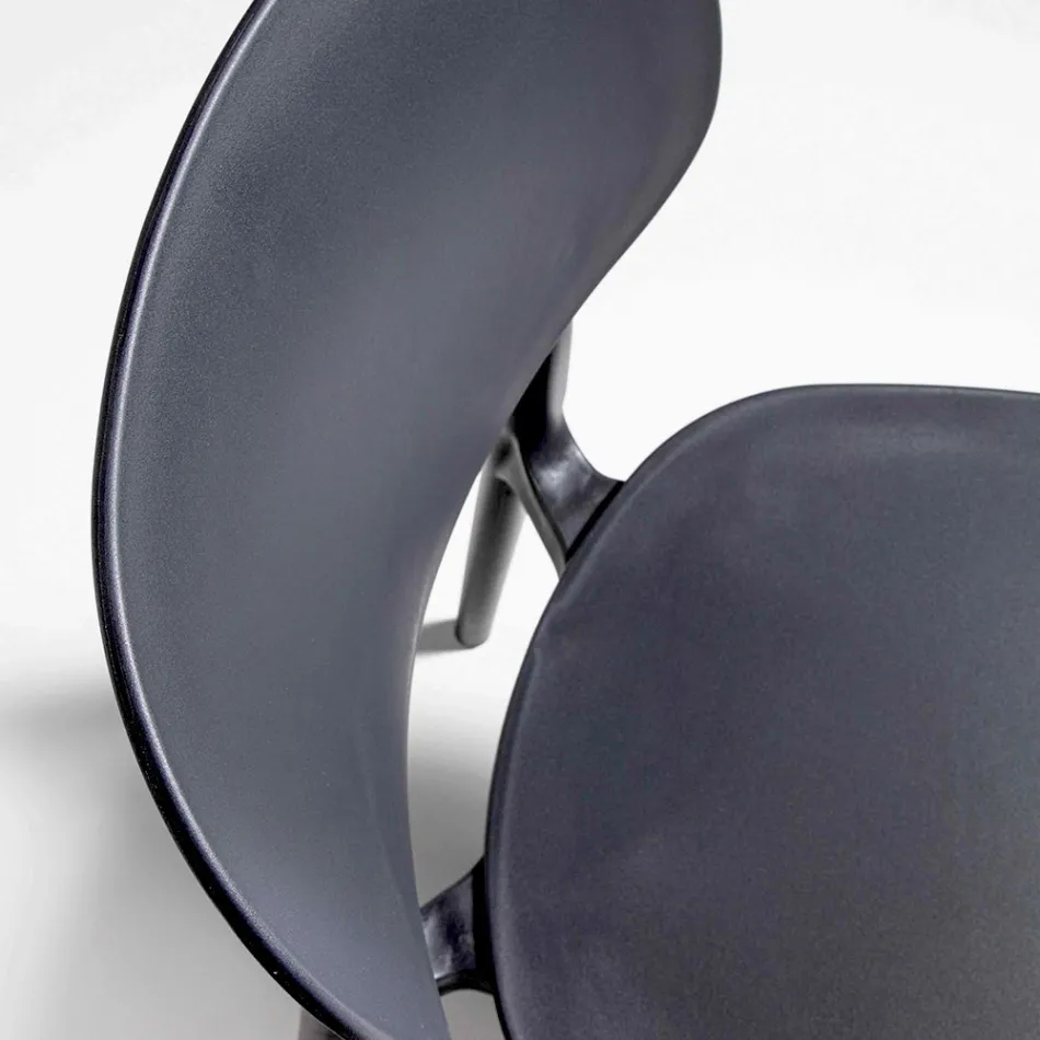 Chaise de salle à manger empilable en polypropylène, 4 pièces - Zagreb Viadurini