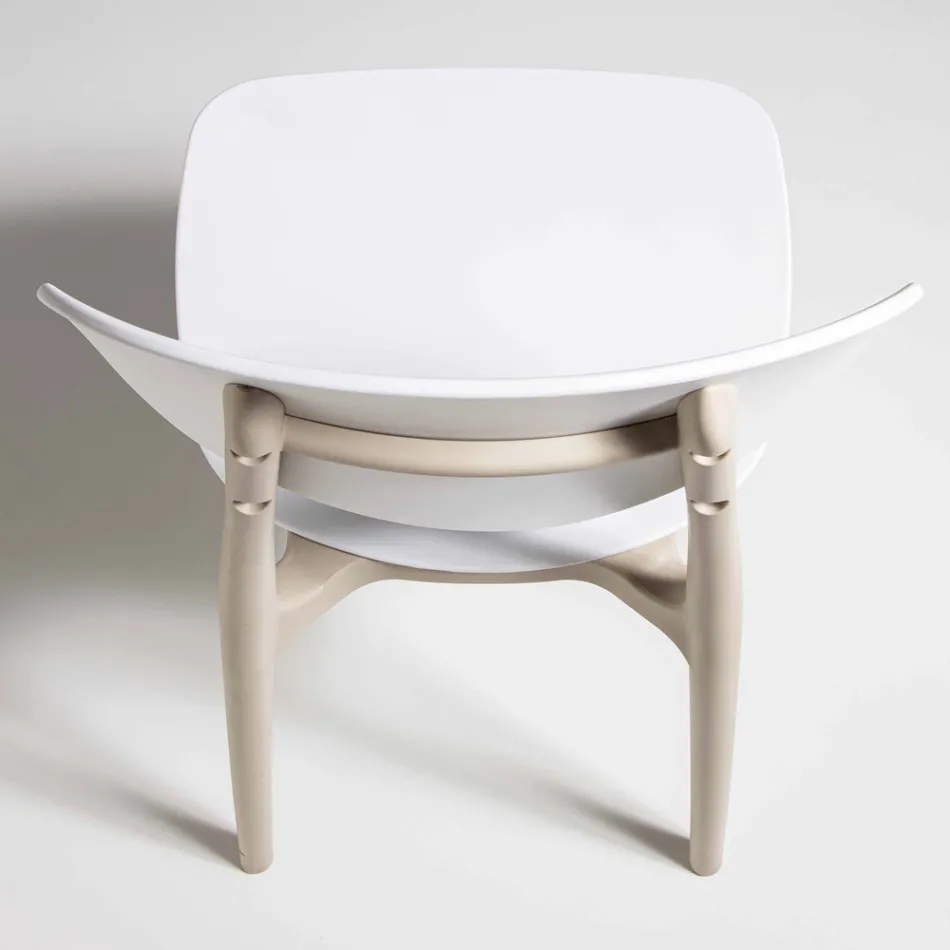 Chaise de salle à manger empilable en polypropylène, 4 pièces - Zagreb Viadurini