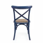 Chaise de salle à manger en rotin et bois Design classique Homemotion - Meridia Viadurini