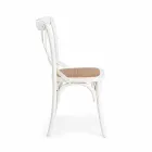 Chaise de salle à manger en rotin et bois Design classique Homemotion - Meridia Viadurini