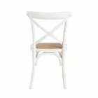 Chaise de salle à manger en rotin et bois Design classique Homemotion - Meridia Viadurini