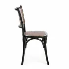 Chaise de salle à manger en rotin et bois Design classique Homemotion - Meridia Viadurini