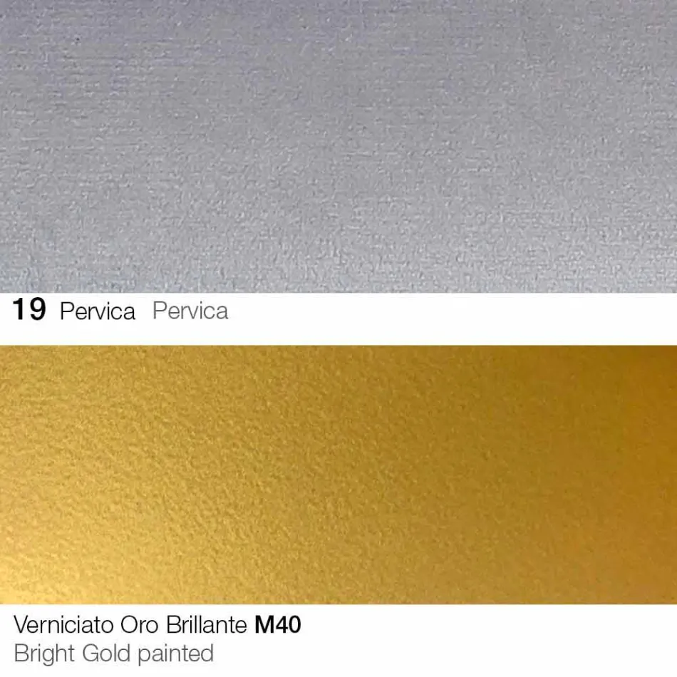 Chaise de salle à manger en tissu avec pieds dorés Made in Italy - Marchesi Viadurini