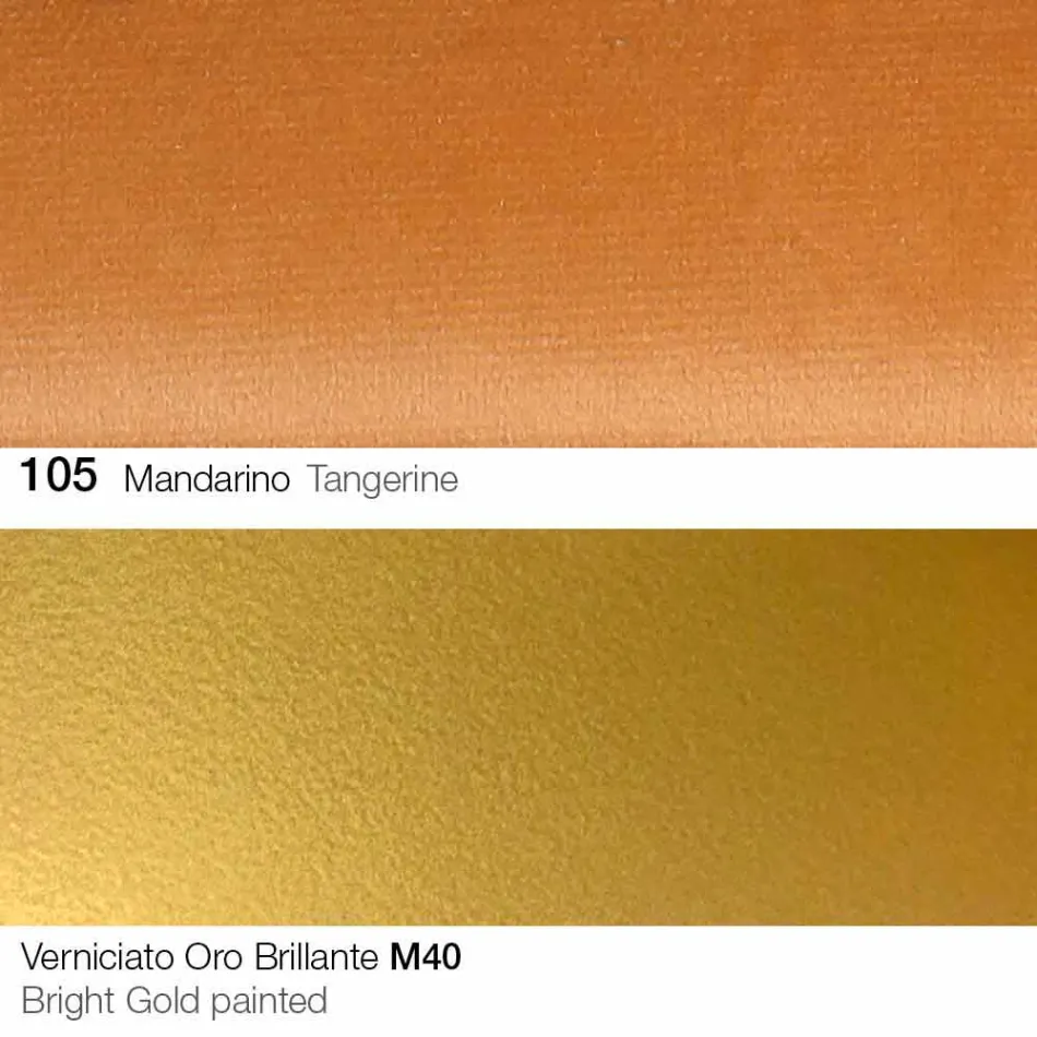 Chaise de salle à manger en tissu avec pieds dorés Made in Italy - Marchesi Viadurini