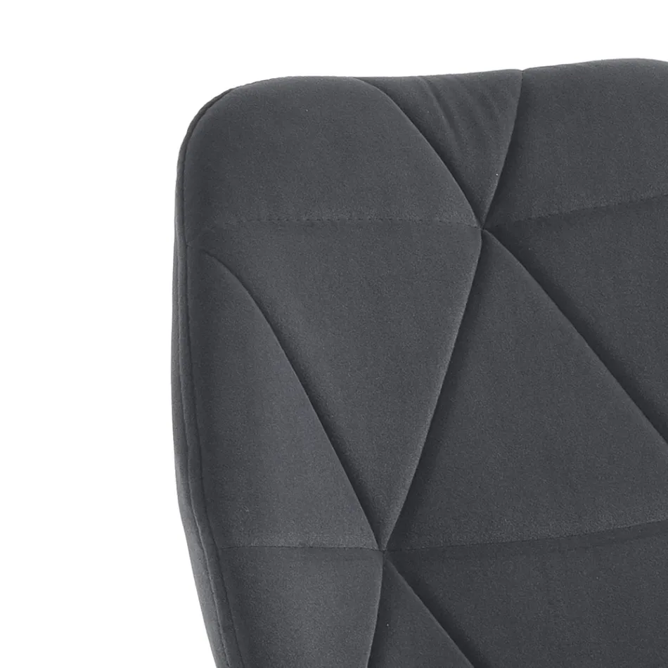 Chaise de salle à manger en tissu et métal doré 4 pièces - Smeralda Viadurini