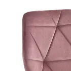 Chaise de salle à manger en tissu et métal doré 4 pièces - Smeralda Viadurini