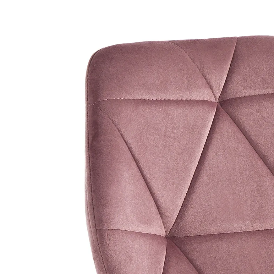 Chaise de salle à manger en tissu et métal doré 4 pièces - Smeralda Viadurini