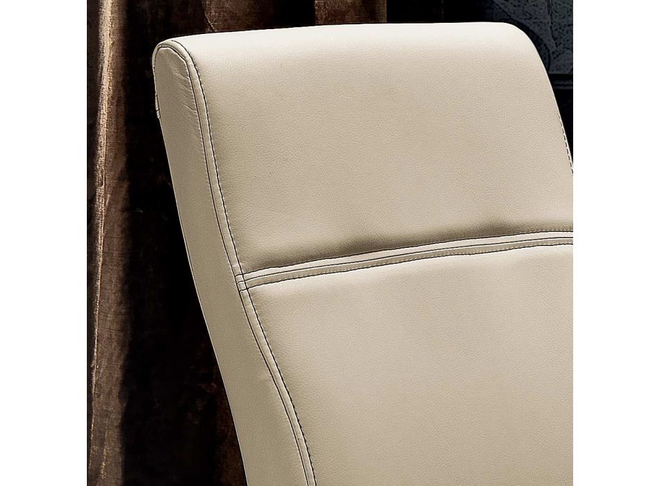 Chaise pour salle à manger moderne en éco-cuir faite en Italie, Luigina Viadurini