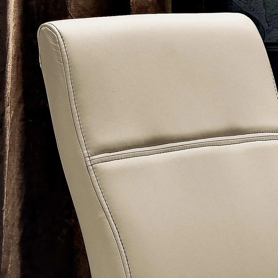 Chaise de salle à manger moderne en éco-cuir fabriquée en Italie, Luigina Viadurini