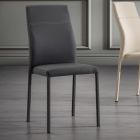 Chaise de salle à manger moderne en éco-cuir fabriquée en Italie, Luigina Viadurini