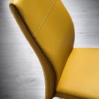 Chaise de salle à manger moderne en éco-cuir fabriquée en Italie, Luigina Viadurini