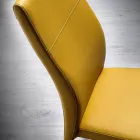 Chaise de salle à manger moderne en éco-cuir fabriquée en Italie, Luigina Viadurini
