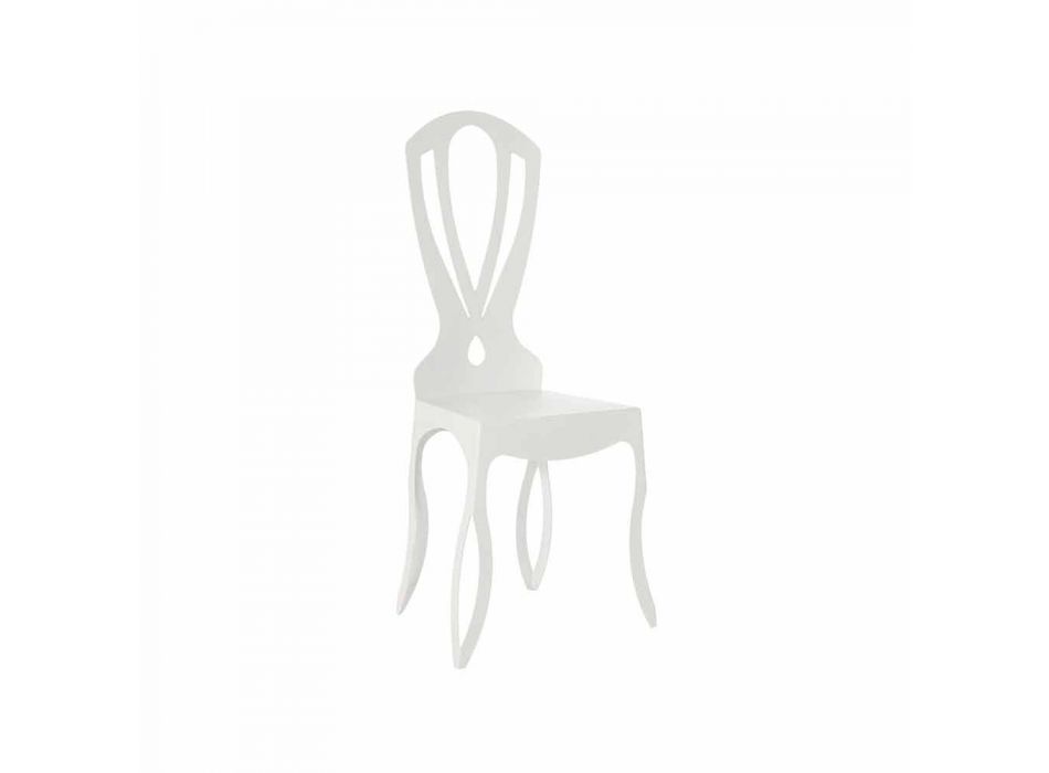 Chaise de salle à manger moderne en fer fabriqué en Italie - Giunone Viadurini