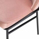 Chaise de salle à manger moderne en tissu et fer noir, 2 pièces - Marica Viadurini