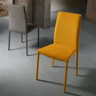 Chaise de salle à manger moderne en tissu fabriquée en Italie, Porzia Viadurini