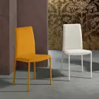Chaise de salle à manger moderne en tissu fabriquée en Italie, Porzia Viadurini