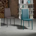 Chaise de salle à manger moderne en tissu fabriquée en Italie, Porzia Viadurini