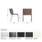 Chaise de salle à manger recouverte de cuir écaille Made in Italy - Giulia Viadurini