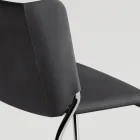 Chaise de salle à manger recouverte de cuir écaille Made in Italy - Giulia Viadurini
