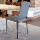 Chaise de salle à manger avec revêtement amovible rembourrée en tissu Made in Italy - Toyko Viadurini