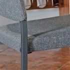 Chaise de salle à manger avec revêtement amovible rembourrée en tissu Made in Italy - Toyko Viadurini