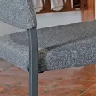 Chaise de salle à manger avec revêtement amovible rembourrée en tissu Made in Italy - Toyko Viadurini