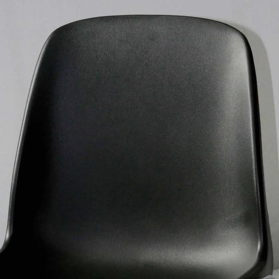 Chaise moderne pour salle de réunion ou salle de conférence en métal et ABS noir - Zetica Viadurini