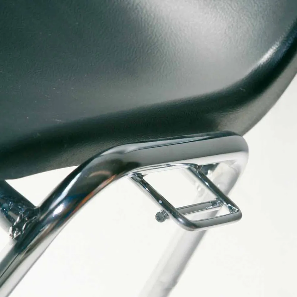 Chaise moderne pour salle de réunion ou salle de conférence en métal et ABS noir - Zetica Viadurini