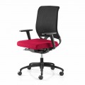 Chaise de Bureau Design Ergonomique Pivotante avec Accoudoirs et Roulettes - Meliva
