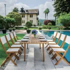 Chaise pliante d'extérieur en bois d'acacia et textilène - Parfaite Viadurini