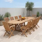 Chaise de jardin pliante en teck naturel - Yggdrasil Viadurini