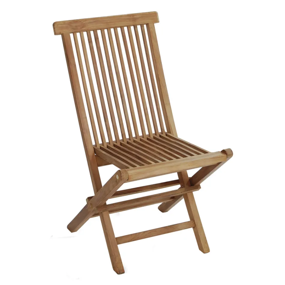 Chaise de jardin pliante en teck - Brillant Viadurini