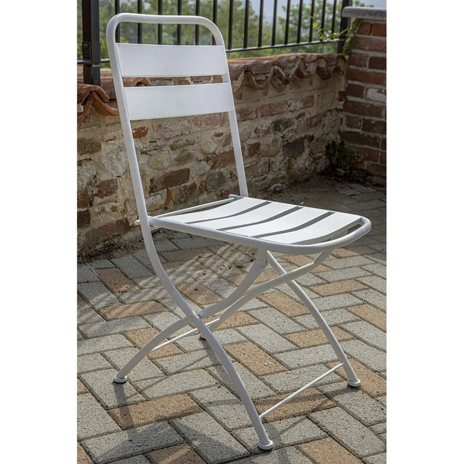Chaise de jardin pliante entièrement en métal - Ruban Viadurini