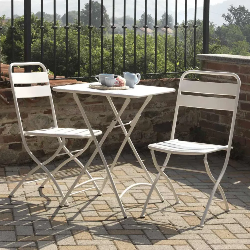 Chaise de jardin pliante entièrement en métal - Ruban Viadurini