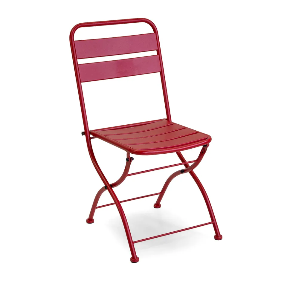 Chaise de jardin pliante entièrement en métal - Ruban Viadurini